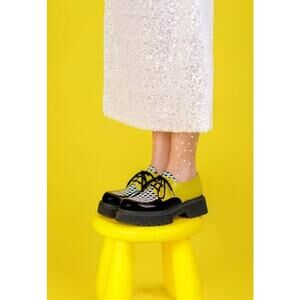 Chie Mihara Qamba Platform Oxford Shoes Womens EU 39 US 9 Lace Up Lug Sole